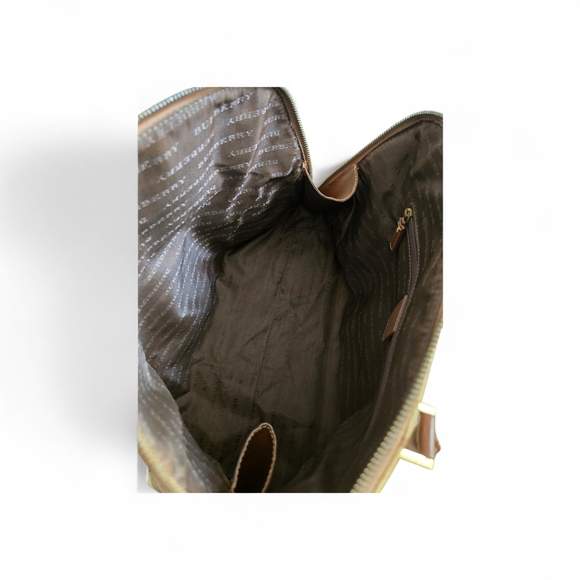 Burberry Beige and Brown Checkered Satchel - Picture 4 of 6